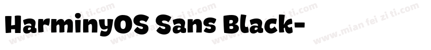 HarminyOS Sans Black字体转换